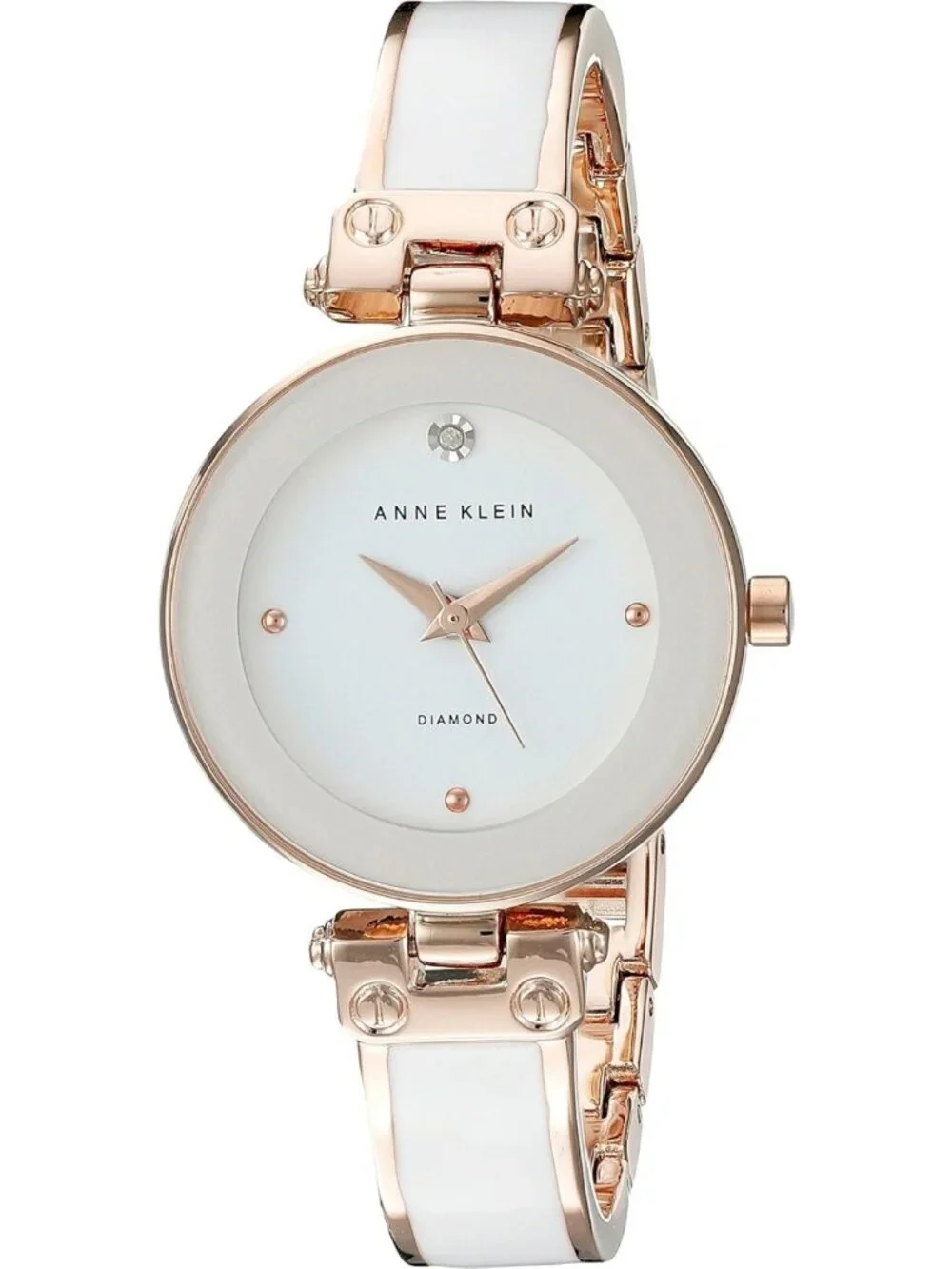 Genuine Diamond Dial Bangle Watch for Women - Elegant, Stylish Timepiece
